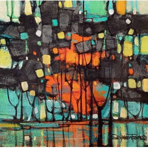 Salman Farooqi, 12 x 12 Inch, Acrylic on Canvas, Landscape Painting, AC-SF-669 Salman Farooqi, 12 x 12 Inch, Acrylic on Canvas, Landscape Painting, AC-SF-669